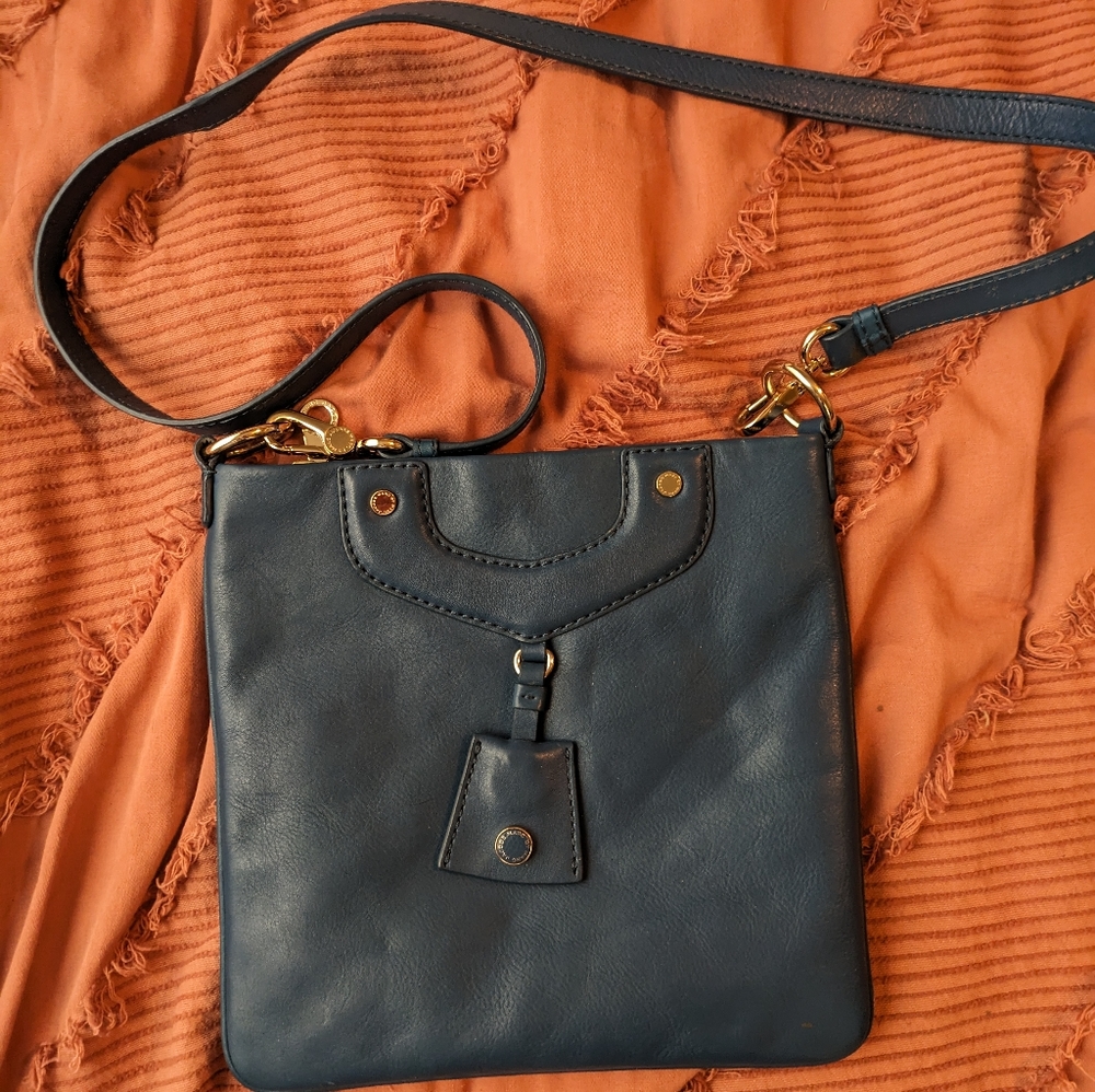 Marc by Marc Jacobs Blue Leather Cross Body Bag (Sample)